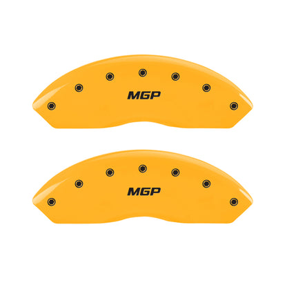 MGP 2 Caliper Covers Engraved Front MGP Yellow Finish Black Characters 2011 Ford Focus
