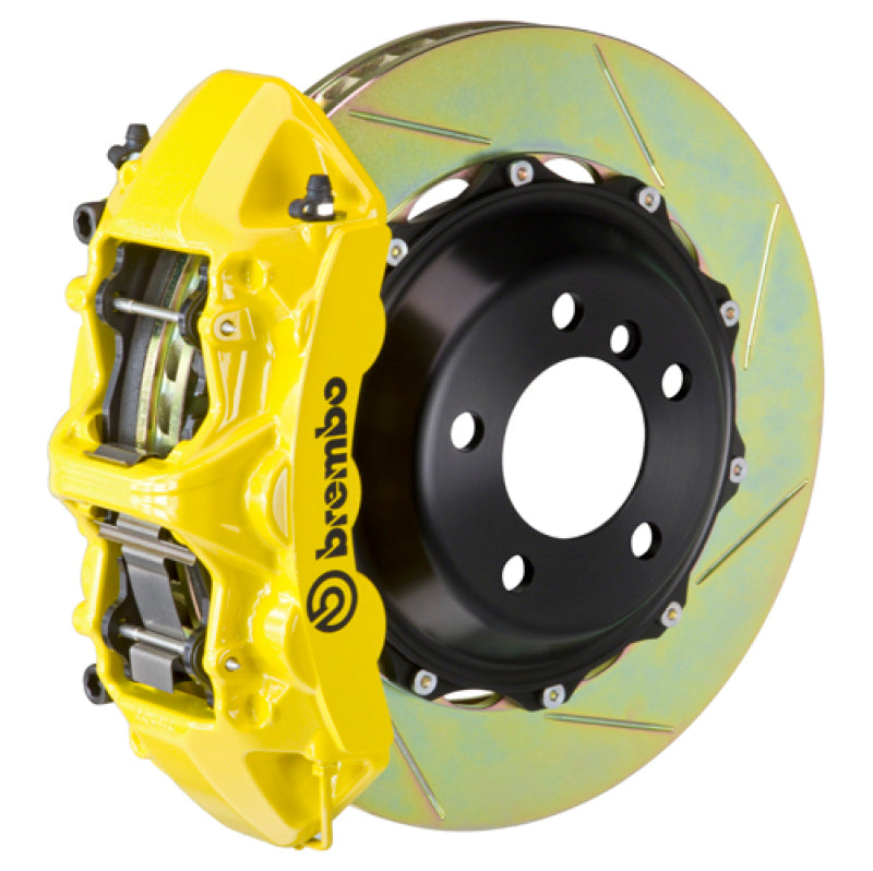 Brembo 05-08 997.1 C2 (Excl PCCB) Fr GT BBK 6Pis Cast 380x32 2pc Rotor Slotted Type1-Yellow