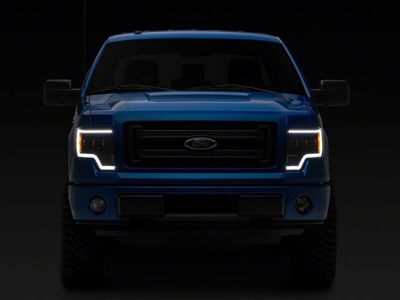 Raxiom 09-14 Ford F-150 CXR Series LED Projector Headlights- Black Housing- Clear Lens