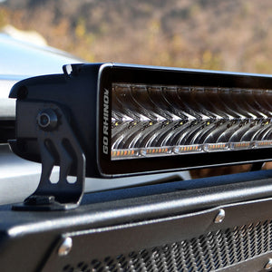 Go Rhino Xplor Blackout Combo Series Dbl Row LED Light Bar w/Amber (Side/Track Mount) 32in. - Blk