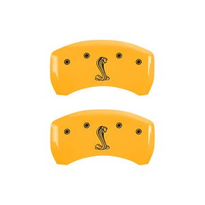 MGP 4 Caliper Covers Engraved Front & Rear Oval Logo/Ford Yellow Finish Black Char 2008 Ford F-150