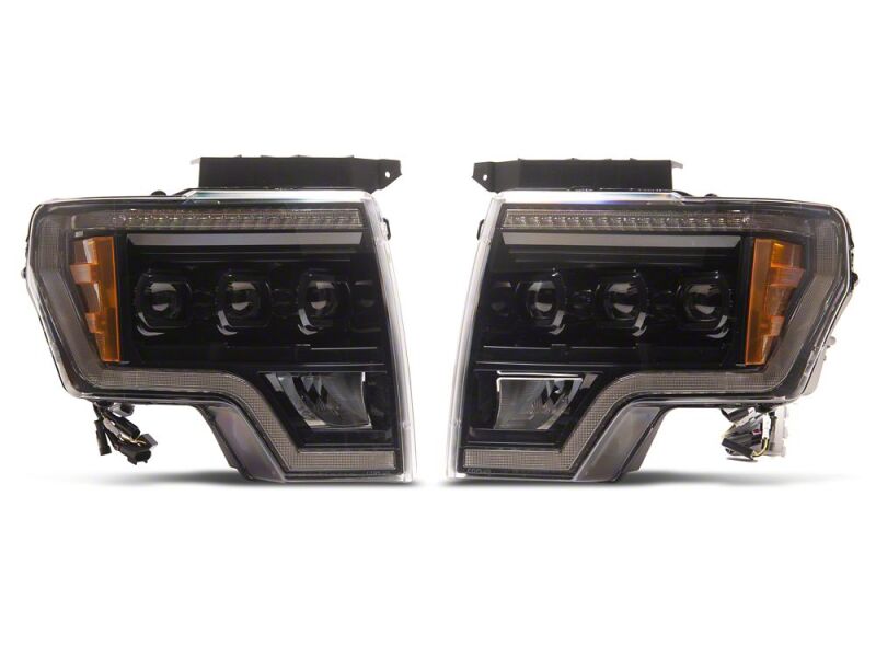 Raxiom 09-14 Ford F-150 CXR Series LED Projector Headlights- Black Housing- Clear Lens