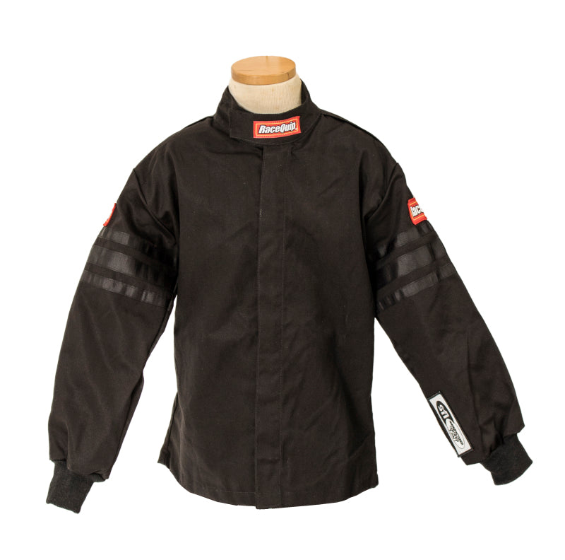 RaceQuip Black Trim SFI-1 JR. Jacket - Kids Medium