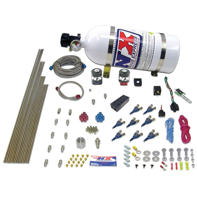 Nitrous Express V8AN Gasoline EFI Nitrous Kit (100-500HP) w/Composite Bottle