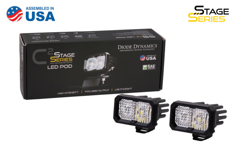 Diode Dynamics Stage Series 2 In LED Pod Pro - White Spot Standard RBL (Pair)