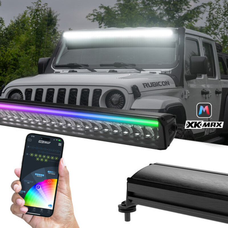 XK Glow 20in Offroad Light Bar w/ RGBW Chasing DRL & App Control
