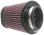 K&N Universal Clamp-On Air Filter 3-1/2in 10 Degree Flange 5-3/4in B 4-1/2in x 3-1/4in T 7in H