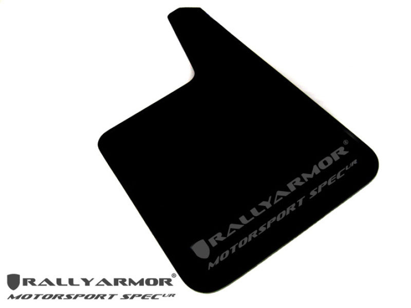 Rally Armor Universal Fit (No Hardware) Motorsport Spec Black UR Mud Flap w/ Gray Logo