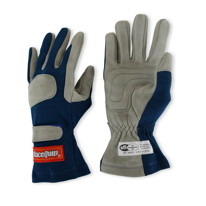 RaceQuip Blue 1-Layer SFI-1 Glove - Medium