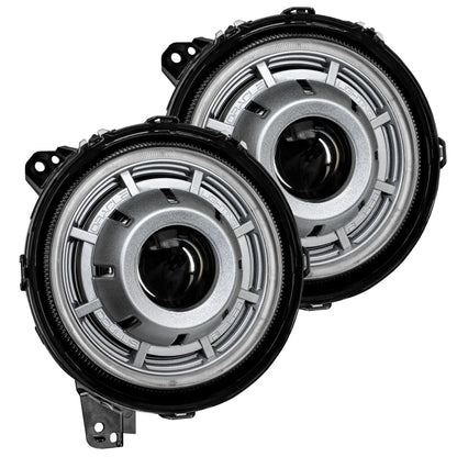 Oracle Oculus Bi-LED Projector Headlights for Jeep JL/Gladiator JT Satin Silver 5500K