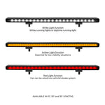 Go Rhino Xplor Flash Series Sgl Multi Function LED Light Bar (Track Mount) 20in. - Blk