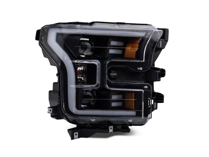 Raxiom 15-17 Ford F-150 G3 Projector Headlights w/ LED Accent- Black Housing (Clear Lens)