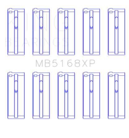 King Engine Bearings Honda H22 50mm Journal Crankshaft Main Bearing Set (Size .25)