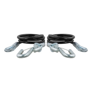 RockJock Curt Towing Safety Cable Kit 44 1/2in Long w/ 2 Snap Hooks 5000lbs 2-Pack