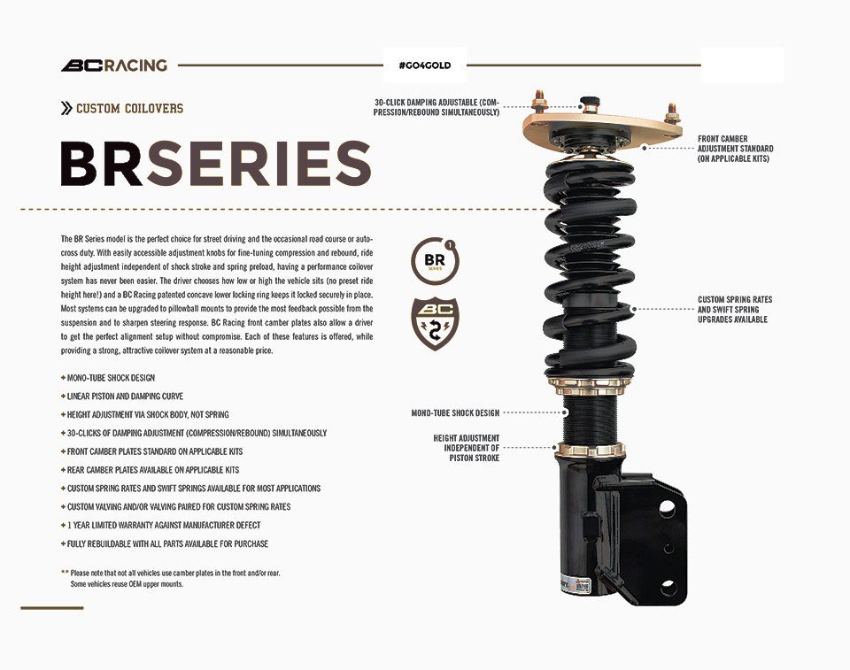BC Racing Coilovers - BR Type - 11-18 Porsche Cayenne AWD