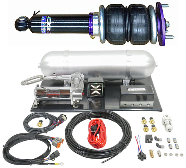 Air Struts w/ VERA AccuAir e+ Connect Pressure 07-16 Audi A5 Quattro AWD D2 Racing