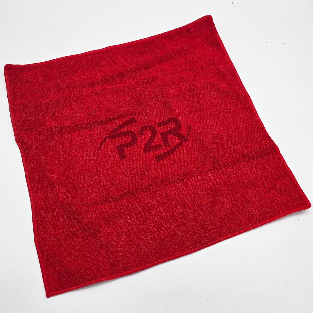 P2R PowerRevRacing - Red Microfiber Cloth – 15" x 15"