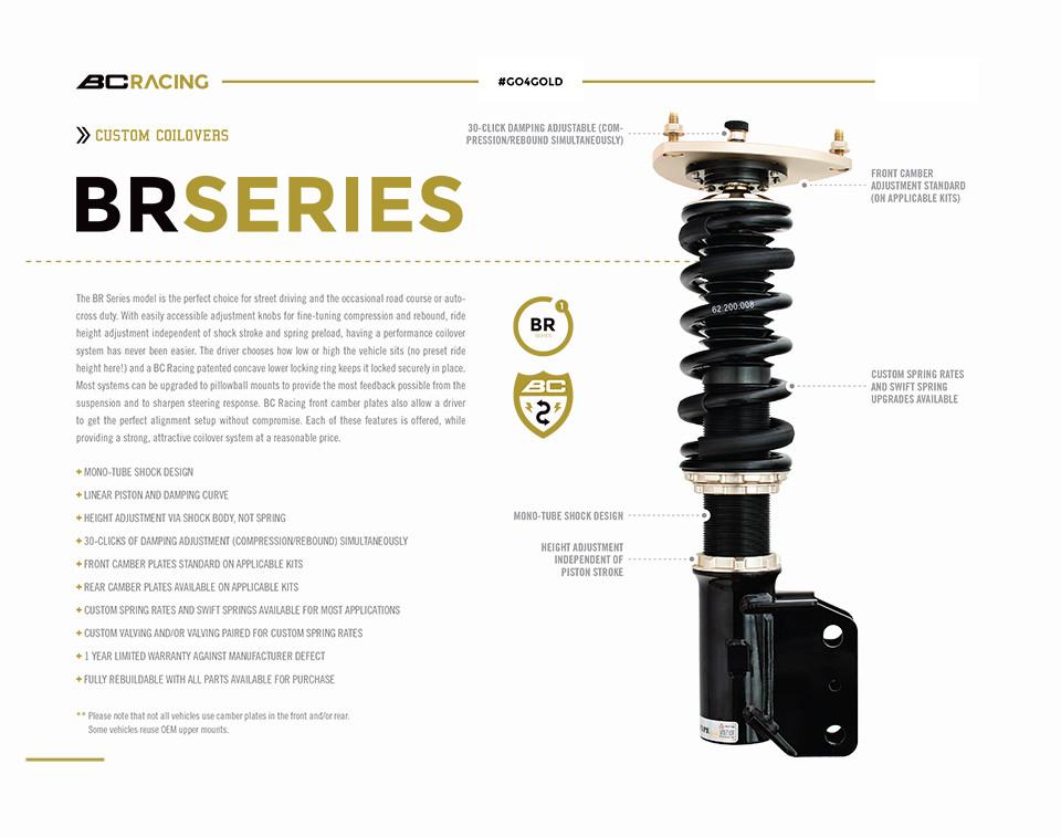 BC Racing Coilovers - BR Type - 18-UP Subaru Crosstrek