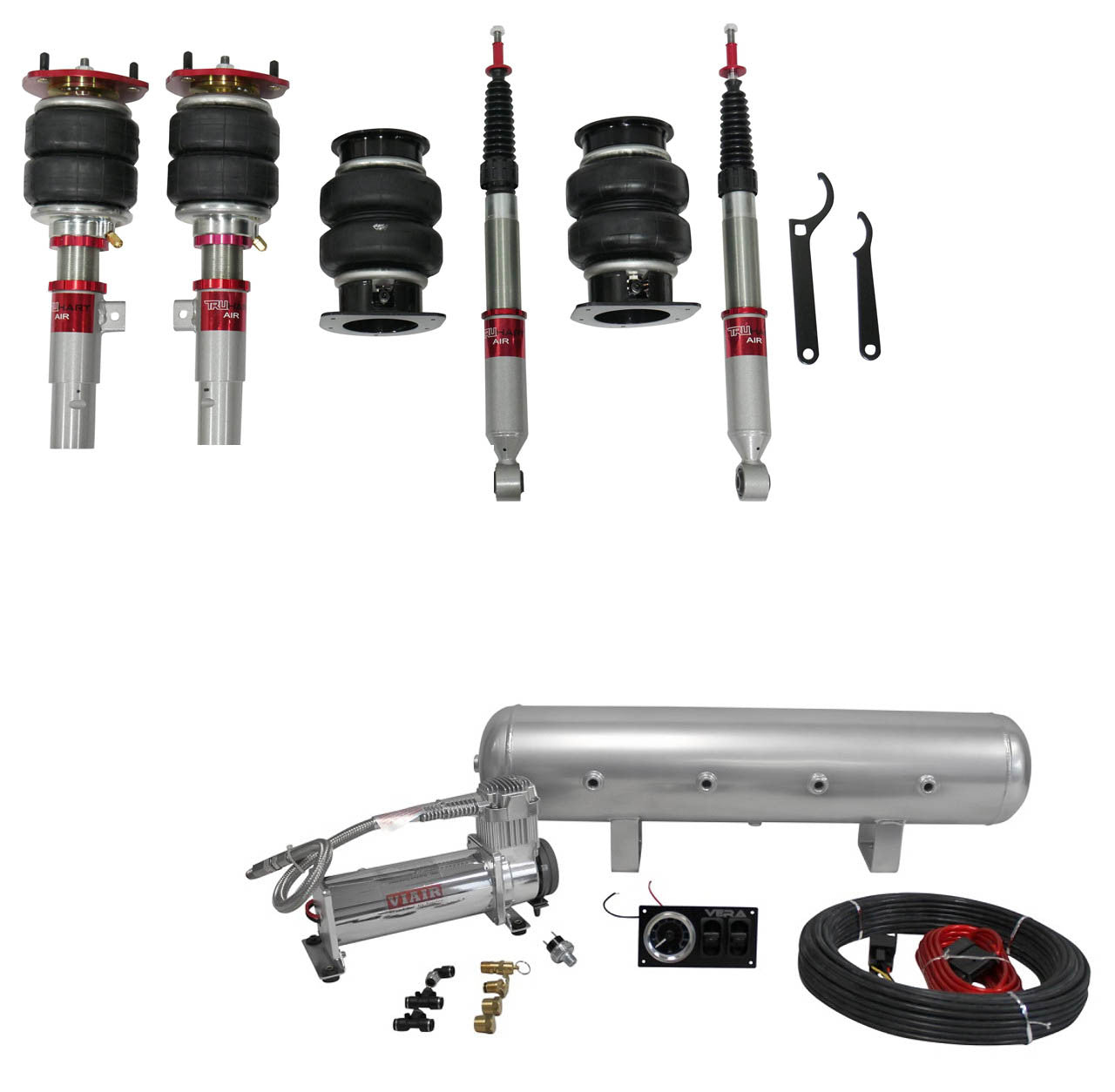 TruHart - AirPlus Air Struts w/ VERA Essential Management 17-21 Honda Civic Hatchback TruHart - TH-H1014-1+TH-MM01-GHNV