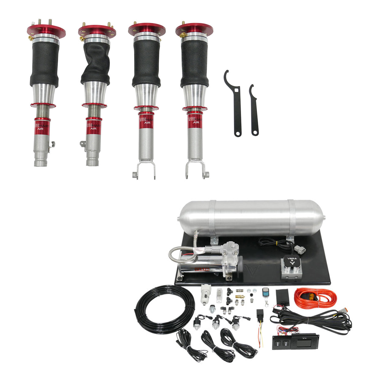 AirPlus Air Struts w/ VERA Evo Management For 92-01 Honda Prelude TruHart