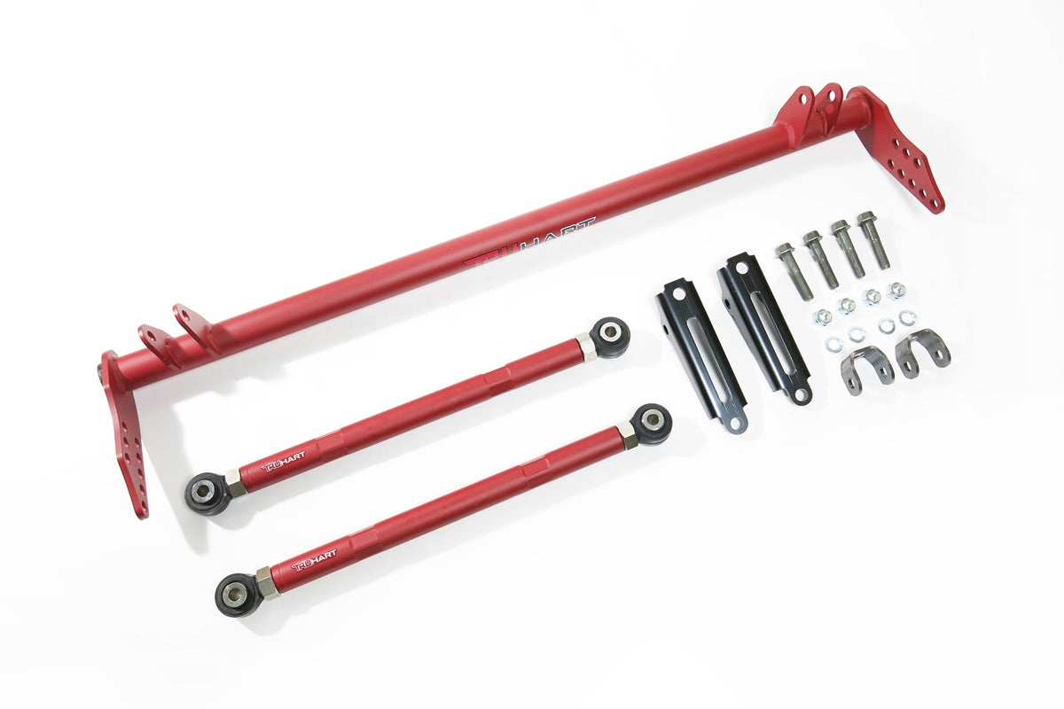 TruHart - Front Traction Bar Set Red 7 Piece For 94-01 Acura Integra 92-00 Honda Civic TruHart - TH-H608-GHNV