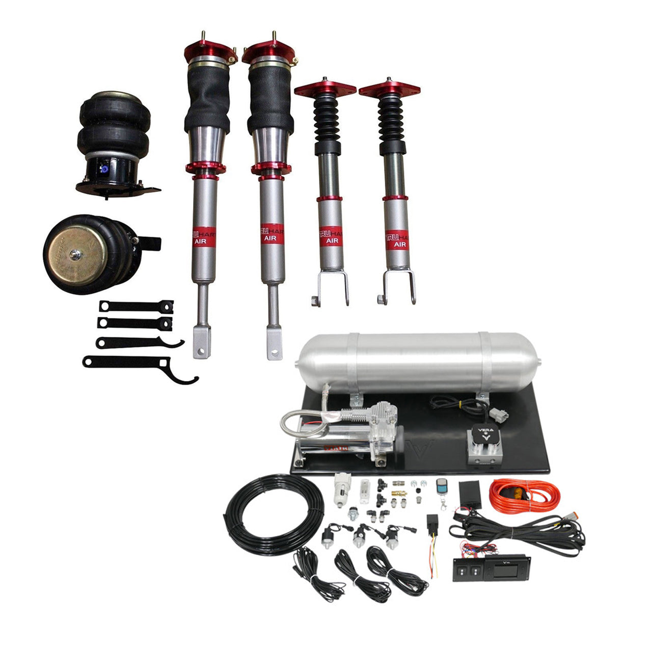 AirPlus Air Struts w/ VERA Essential Management For 06-10 Infiniti M35 RWD TruHart