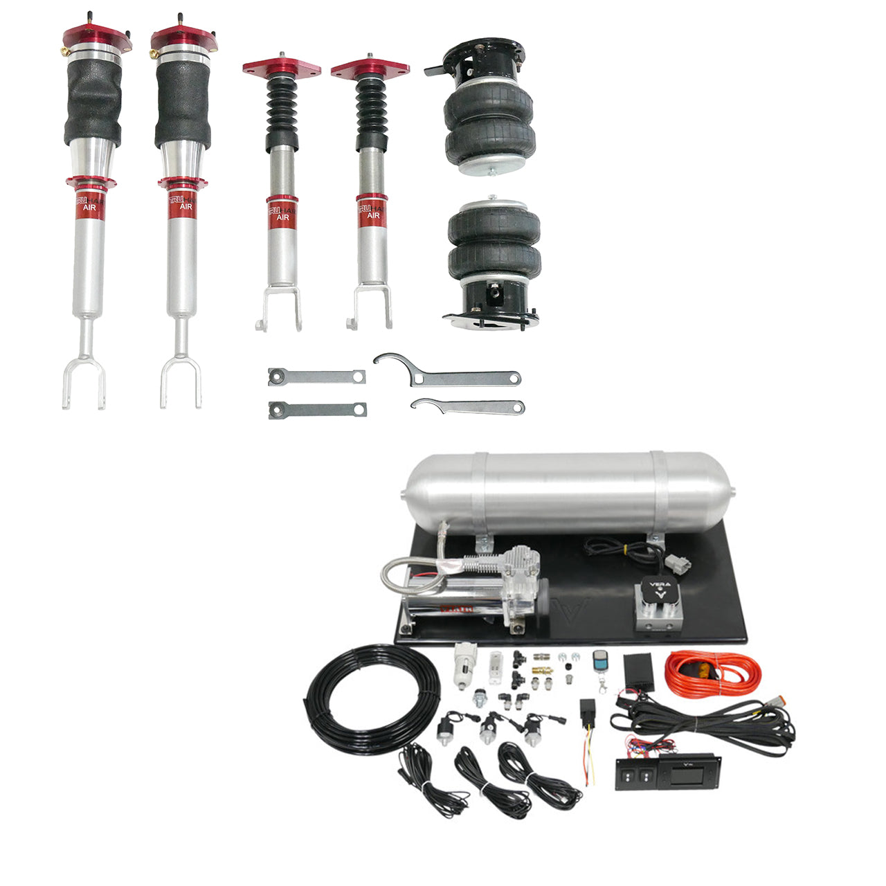 AirPlus Air Struts w/ VERA Evo Bluetooth Management For 03-07 Infiniti G35 03-08 Nissan 350Z RWD TruHart