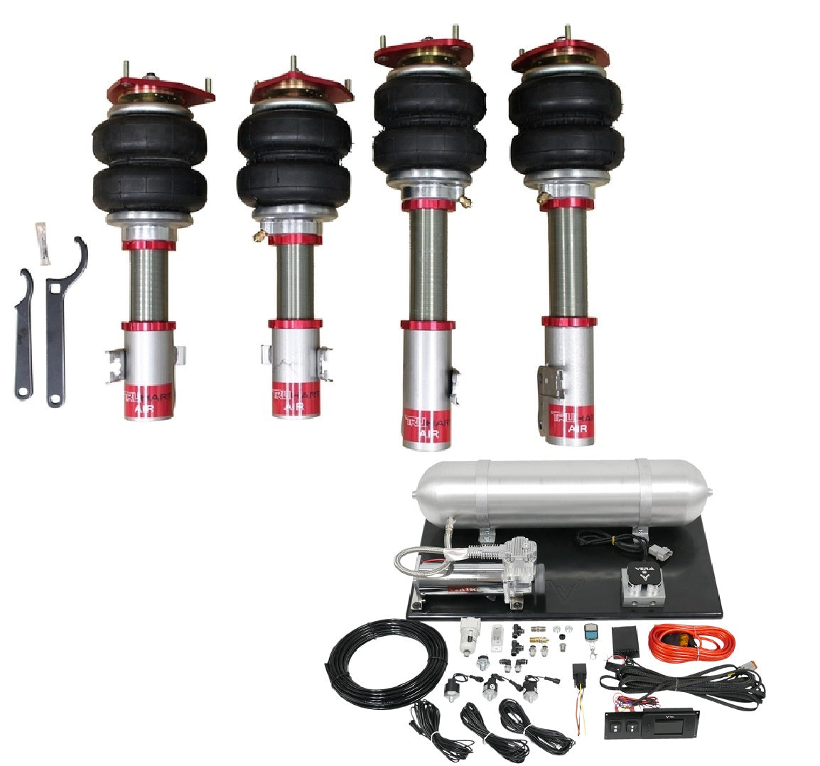 TruHart - AirPlus Air Struts w/ VERA Evo Management For 05-07 Subaru Impreza STI TruHart - TH-S1002-1+TH-ME01-GHNV