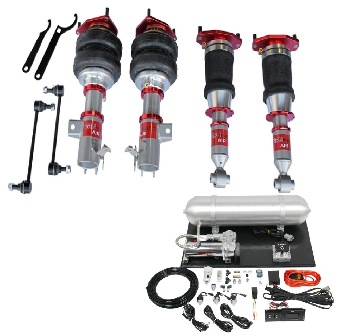 AirPlus Air Struts w/ VERA Evo Bluetooth Management For 12-17 Scion FRS 16+ Scion 86 12+ Subaru BRZ TruHart