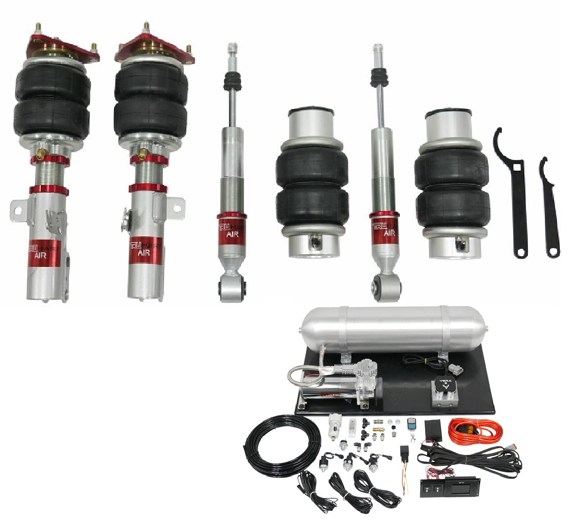 TruHart - AirPlus Air Struts w/ VERA Evo Management For 19+ Toyota Corolla Sedan TruHart - TH-T1012+TH-ME01-GHNV