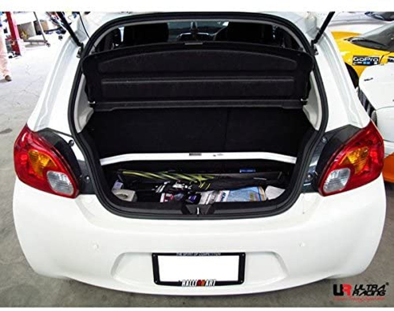 Ultra Racing - 2pt Rear Upper Strut Brace - 2014-2015 Mitsubishi Mirage - UR-RE2-2025