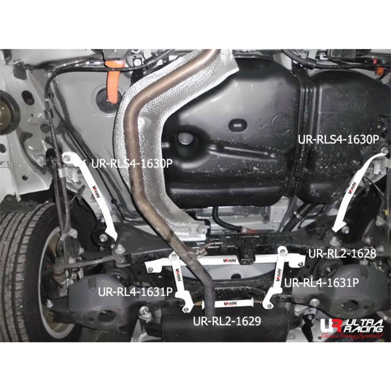 Ultra Racing - 4pt Rear Side Braces (PAIR) - LEXUS CT (A10) 2011-2017 - UR-RS4-1631P