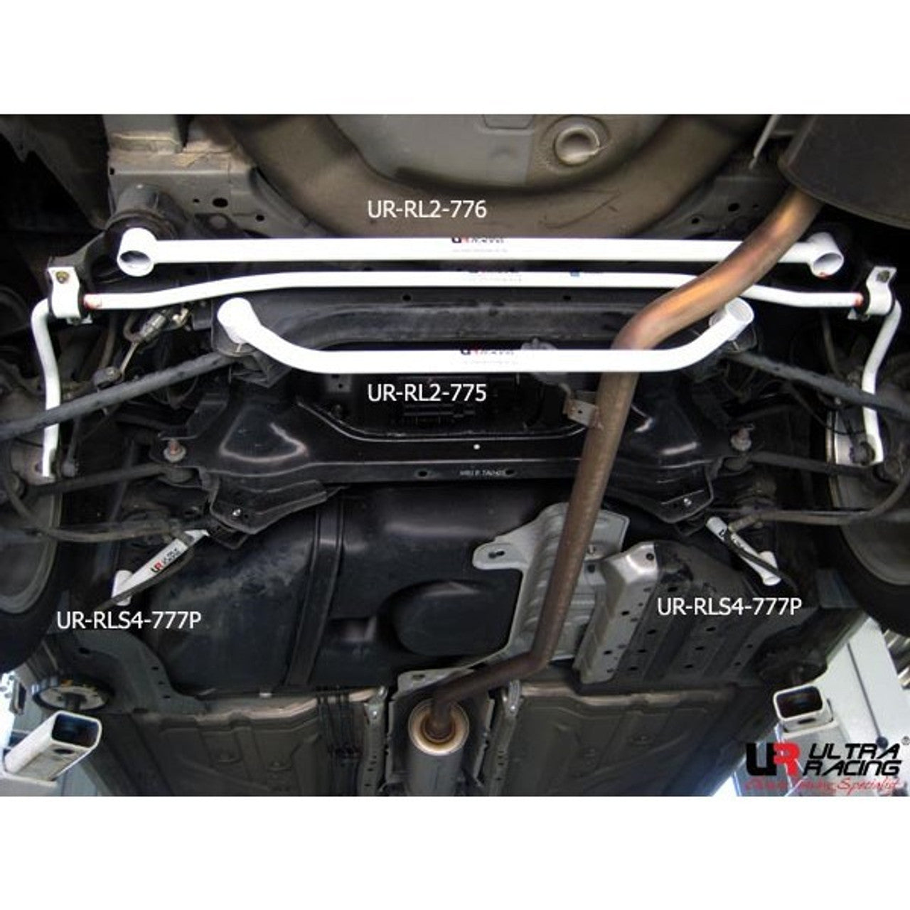 Ultra Racing - 4pt Rear Side Braces (PAIR) - Acura TSX (CU2) SEDAN 2009-2014 - UR-RS4-777P