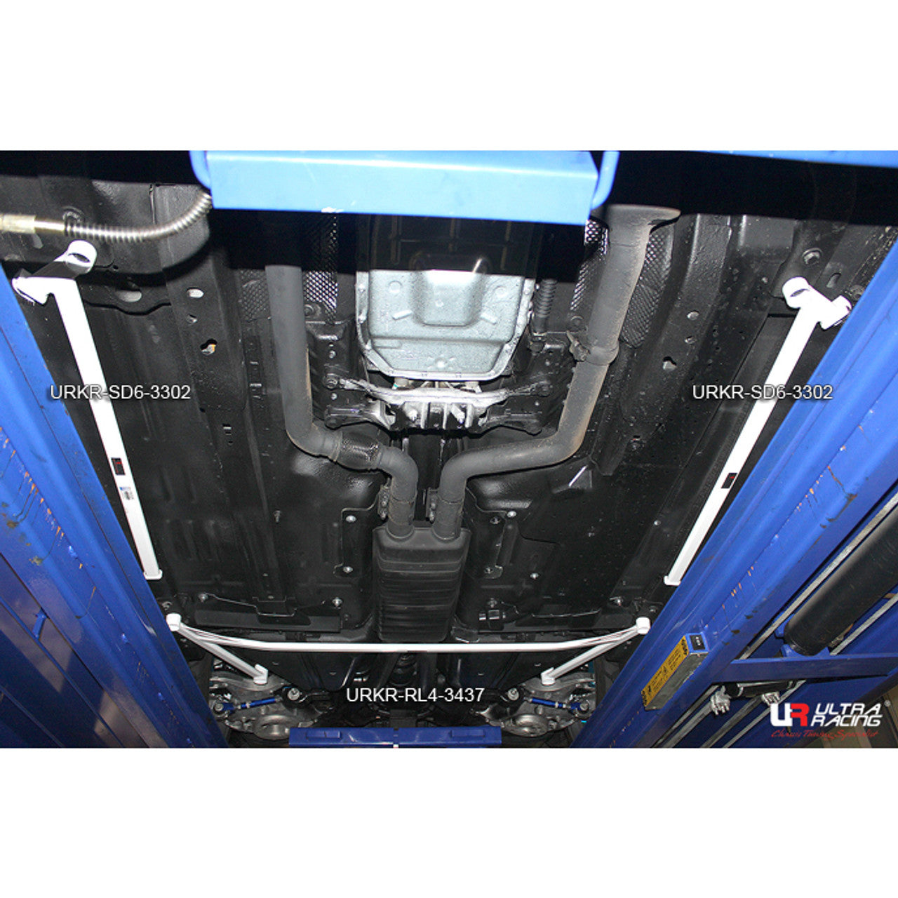 Ultra Racing - 4pt Rear Lower Brace - FORD MUSTANG (S550) 2015-2021 - UR-RL4-3437