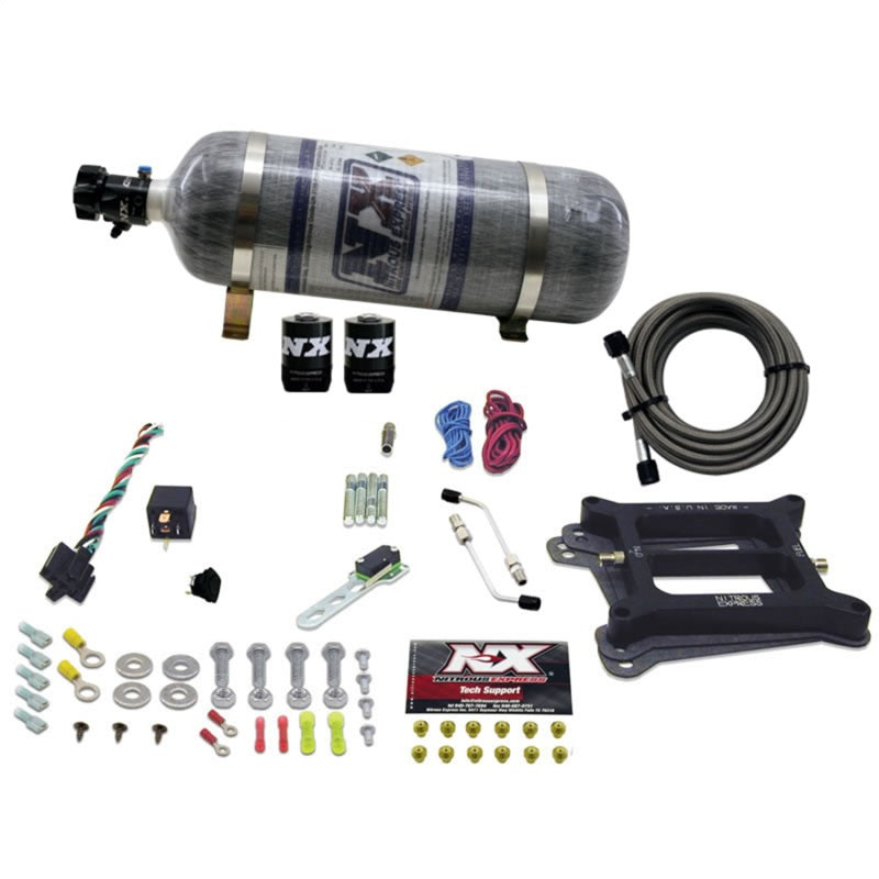 Nitrous Express 4150 4-BBL/Gasoline Nitrous Kit (50-300HP) w/Composite Bottle