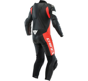 Dainese Tosa 1PC Leather Suit Perforated Black/Fluorescent Red/White Size - 50