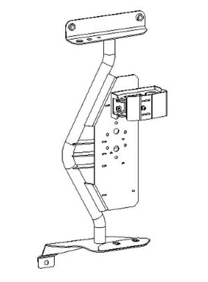 Go Rhino 18-24 Jeep Wrangler JL/JLU/JT Front Fender Jack Mount for Hi-Lift Jack - Tex. Blk