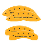 MGP 4 Caliper Covers Engraved Front & Rear C7/Corvette Yellow finish black ch