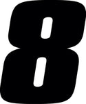 Hardline Dirt Digits 3pk 4 in. - High Gloss Number 8 - Black