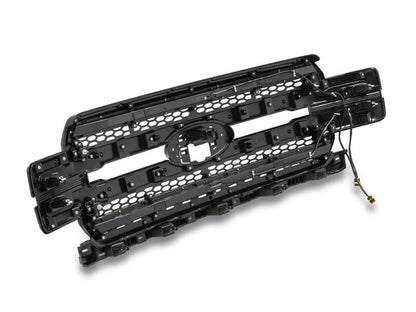 Raxiom 18-20 Ford F-150 CXR Series LED Upper Replacement Grille with White DRL- Black