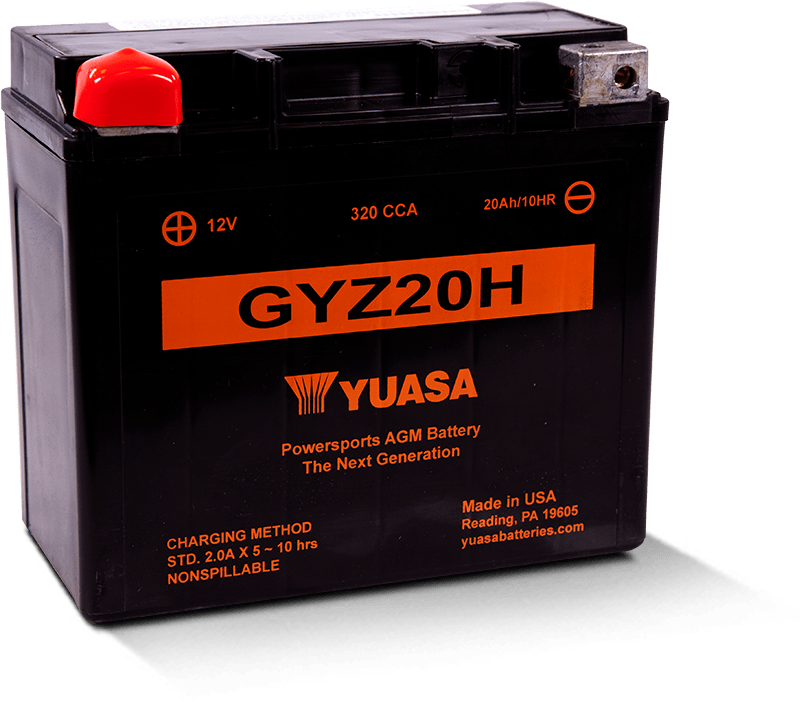 Yuasa GYZ20H High Performance Maintenance Free AGM 12-Volt Battery