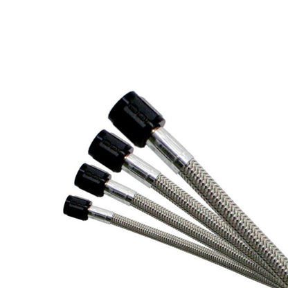 Nitrous Express 8AN 112in Stainless Steel Braided Hose (Black Ends)