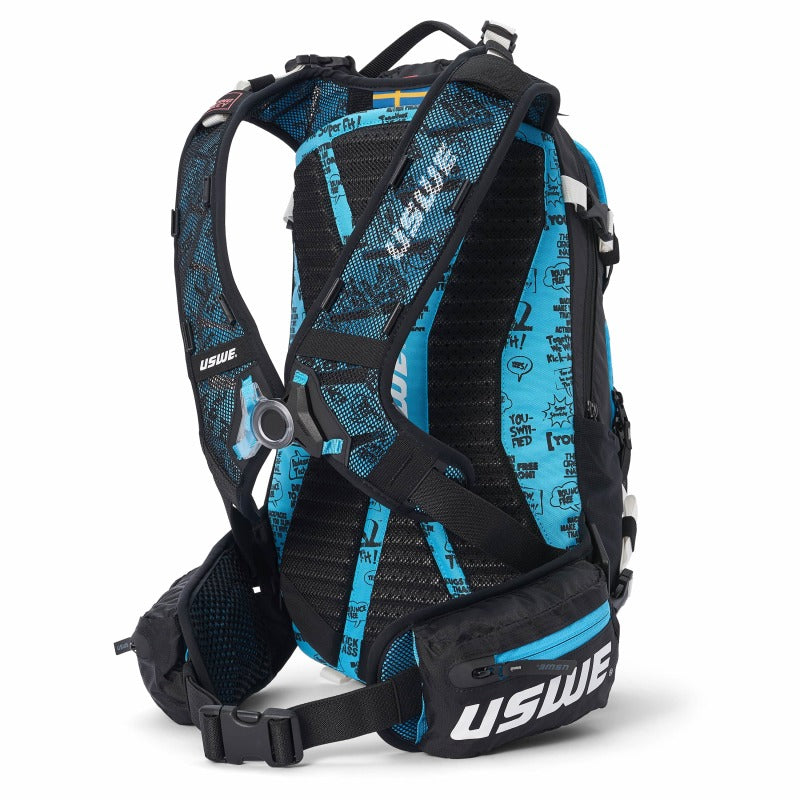 USWE Flow MTB Protector Pack 16L - Black/Malmoe Blue