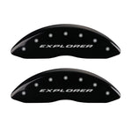 MGP 4 Caliper Covers Engraved Front & Rear Explorer Black finish silver ch