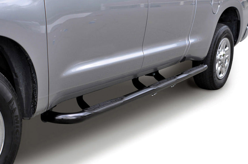 Go Rhino 01-14 Chevrolet Silverado 2500HD/3500HD 6000 Series SideSteps - One Piece W2W - Black