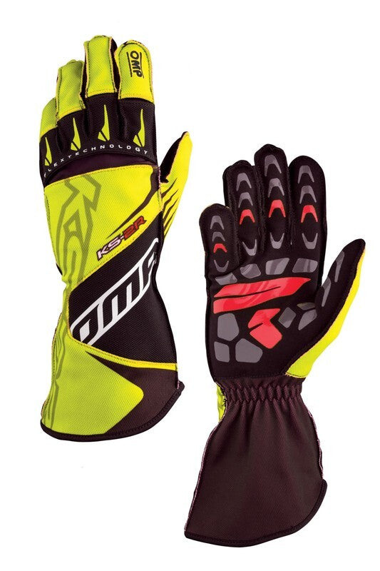 OMP KS-2R GLOVES MY2022 BLACK/YELLOW SIZE XL