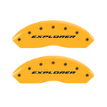 MGP 4 Caliper Covers Engraved Front & Rear Explorer Yellow Finish Black Char 2006 Ford Explorer