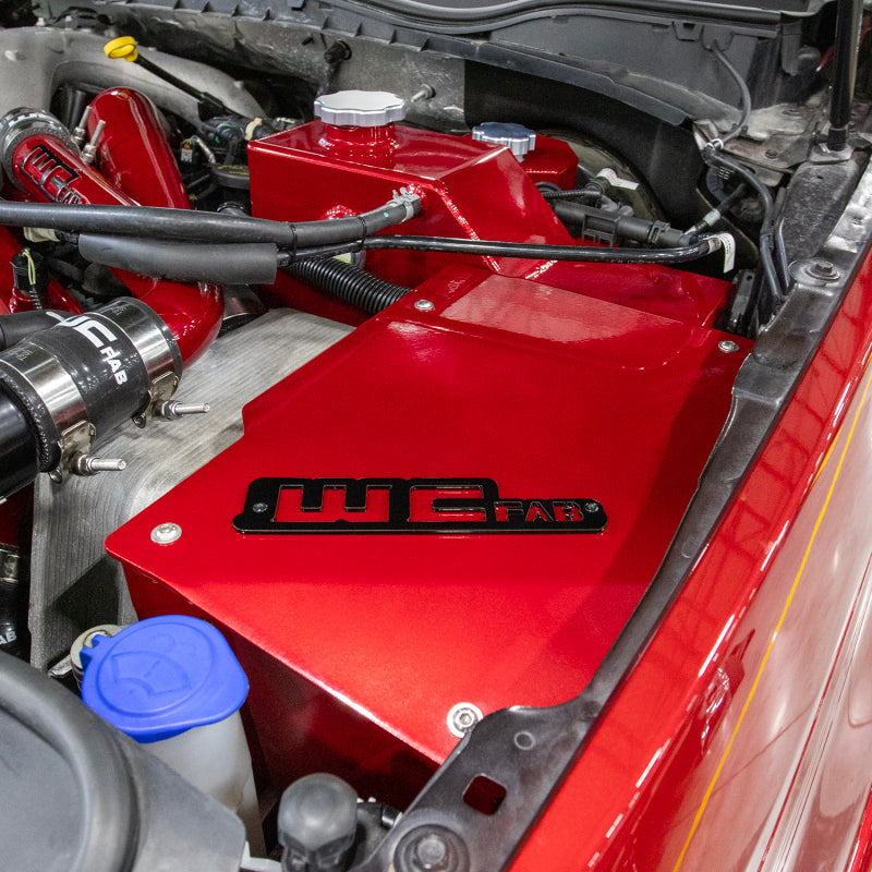 Wehrli 17-24 6.7L Power Stroke Coolant Tank and Battery Box Kit - WCFab Red