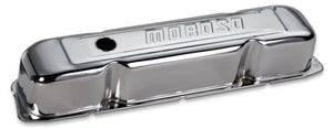 Moroso Mopar 361-440 Valve Cover - w/Baffles - Stamped Steel Chrome Plated - Pair