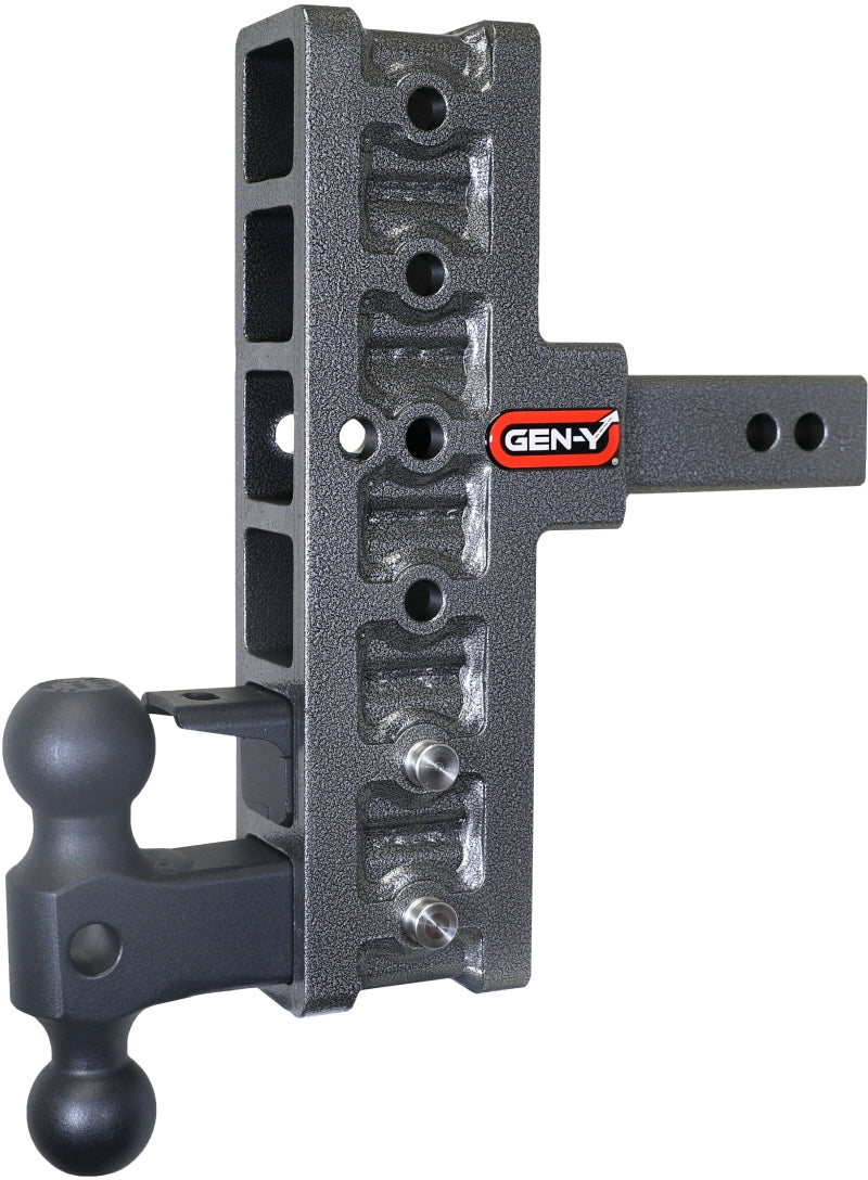 Gen-Y Mega Duty 2in Shank 7.5in Offset Drop 10K Hitch w/GH-031 Dual-Ball/GH-032 Pintle Lock